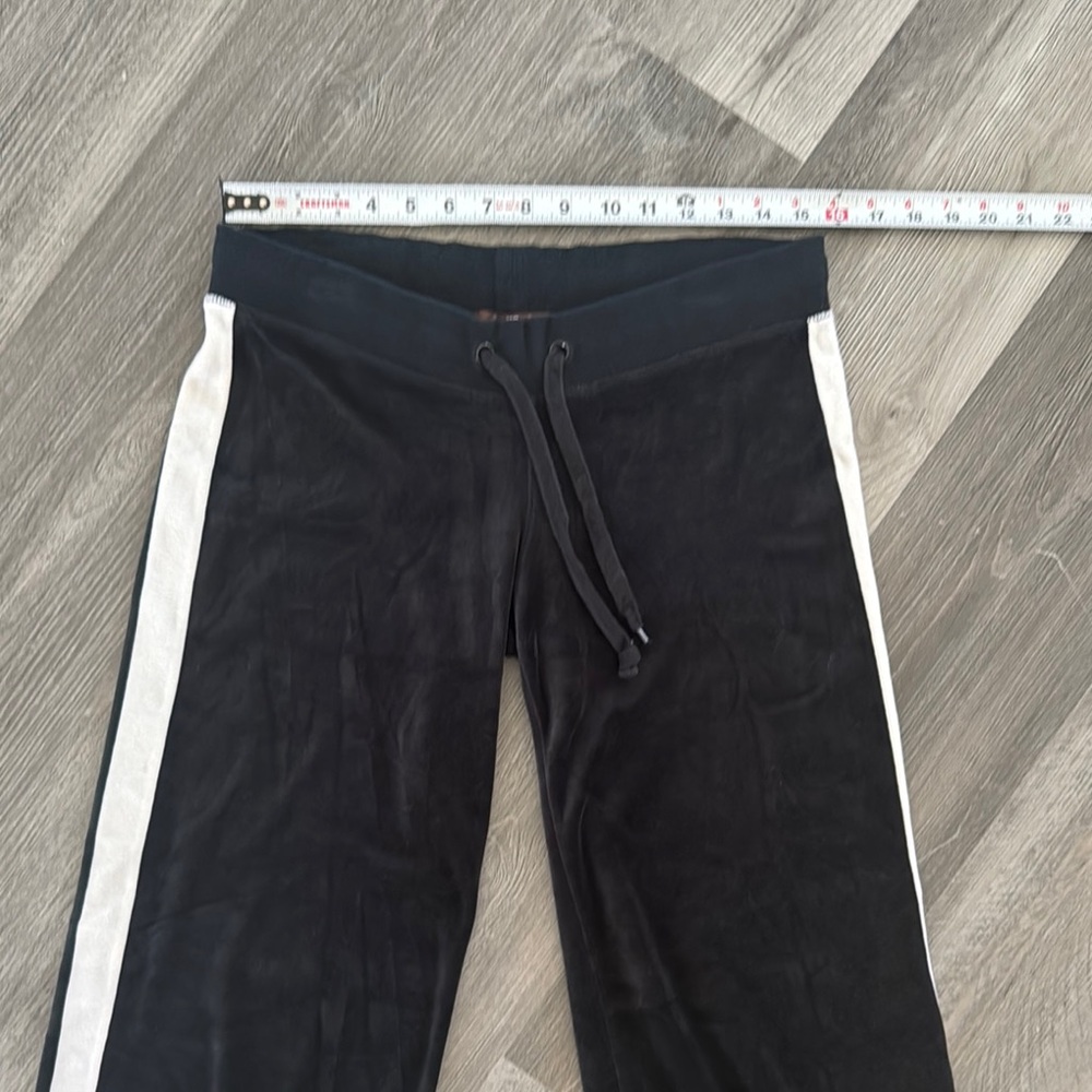 J.Lo Black and White Velour Matching Track Suit with Stripe - Picture 10 of 14